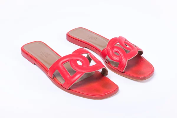 Hermès Omaha Red Pantofle - Obrázek 2